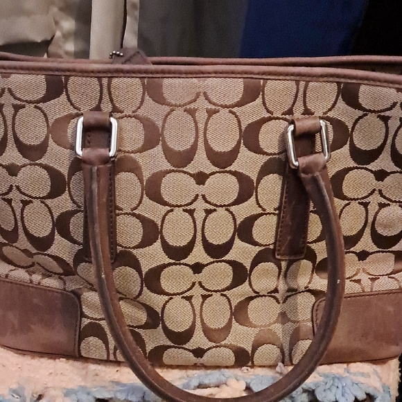 Brown Patterned Tote Bag - Picture 1 of 4